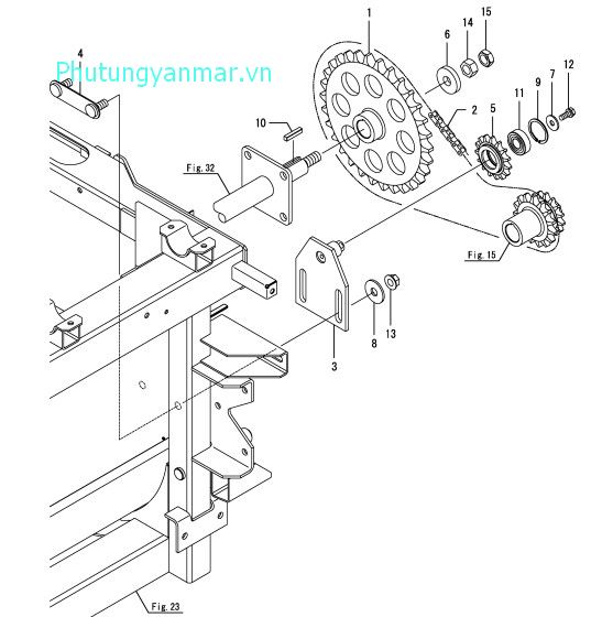 Truyền động lắc lưỡi cắt